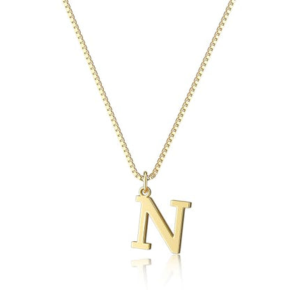 Foxgirl Gold Initial Necklaces for Women, Dainty Gold Letter Necklace Tiny A-Z Pendant Choker Necklace Trendy Cute Personalized Monogram Name Necklace Gold Jewelry Necklace for Women Gift | Tiny Letter Pendant on a Dainty Choker Chain, Personalized Everyd