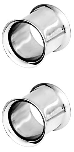 Forbidden Body Jewelry Ear Gauges, Ear Tunnels, Tunnels For Ears, Surgical Steel Mirror Finish Double Flared Tunnel Plug Earrings - style: 2pcs: 10mm (00GA)