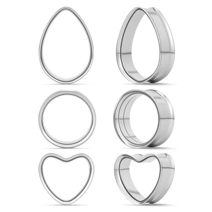 Gauges Ears Plugs and Tunnels Double Flared Earrings Upgrade Tear Drop Piercing 1 Pair Gift Packing Stretchers 0g to 1 Inch. - color: ST063G, size: 1"(25mm)