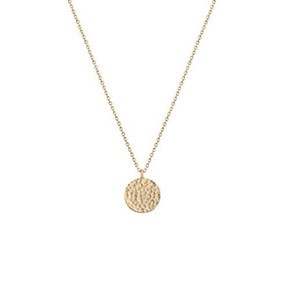 Fettero Pendant Necklace Gold Choker Layered Coin Open Karma Circle Full New Crescent Moon 14K Gold Plated Simple Dainty Necklaces for Women Jewelry Gift - style: Full Moon Gold