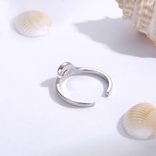 Sariel 925 Sterling Silver Toe Rings for Women Boho Adjustable Mid Finger Rings Summer Vacation Ocean Beach - color: Waves