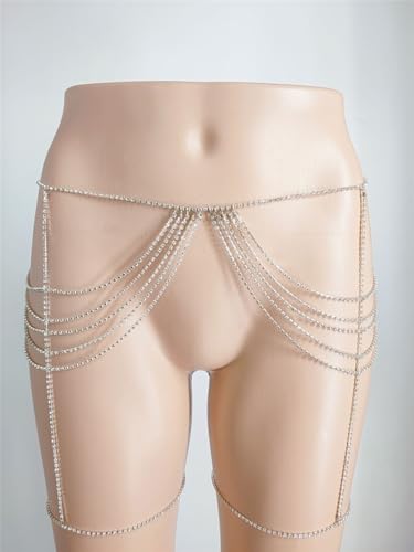 Body Chain Bra Fashion Shoulder Necklaces Bra Chain Body Jewelry - color: Silver