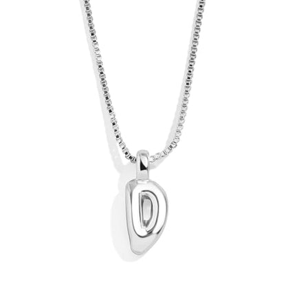 BaubleBar Gold-Plated Initial Necklace - Bubble or Signature Letter Pendant, 17-Inch Chain Necklace with Lobster Clasp, Fashion Jewelry, Perfect Personalized Gift for Women - color: D