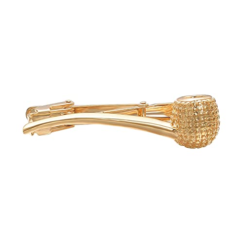 Yoursfs Personalized Stationery Series Tie Clips For Men Novelty Ruler/Pen Tie Clips Unique 18K Gold Plated/Silver Stainless Steel Tie Clip Jewelry For Father Husband Suitable For Daily - style: Gold Tobacco Pipe Tie Clips