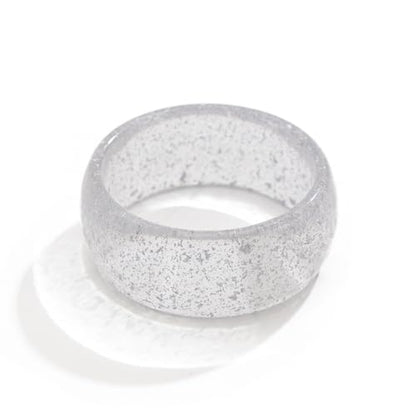 Colorful Acrylic Resin Open Cuff Bracelets Simple Transparent Chunky Thick Bangle Statement Irregular Geometric Resin Wide Wristband Chunky Acetate Wrap Cuff Bracelets - color: B-02