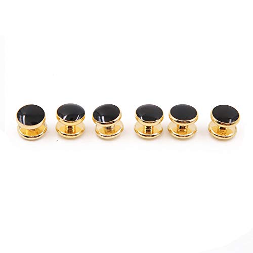 8 Pieces Men Round Cufflinks and Button Studs Set,Cuff Links for Formal Business Wedding Tuxedo Shirt Accessories