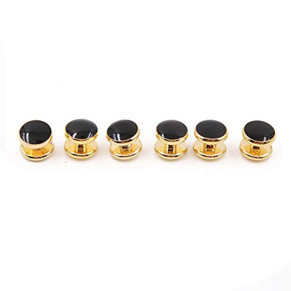 8 Pieces Men Round Cufflinks and Button Studs Set,Cuff Links for Formal Business Wedding Tuxedo Shirt Accessories