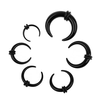 Ear Gauges Stretching Kit 14G-00G Acrylic Sprial Tapers Plugs Expander Sets Heart Tunnels Piering Jewelry Horeseshoes Taper For Ears - style: 30 PCS