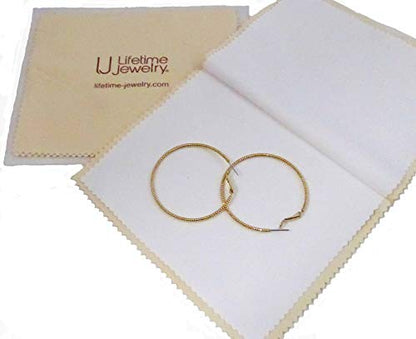 LIFETIME JEWELRY Polishing Cloth New and Improved Professional Cleaner for Gold or Rhodium Plated Jewelry Comes in Plastic Storage Pouch 5 x 6 Inches