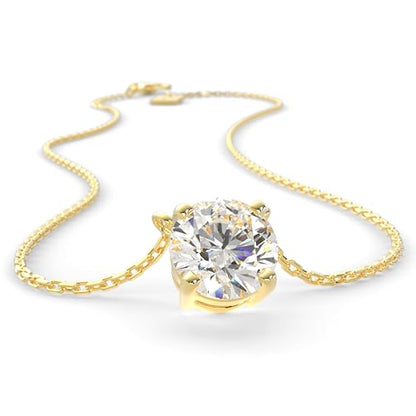 SERASAR Solitaire Necklace Women Dainty Gold Stainless Steel Choker Wedding - color: Gold, style: Zirconia