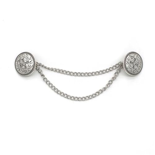 Vintage Sweater Clips 30pcs Vintage Sweater Shawl Chain Clips Men's Cardigan Collar Shirt Dresses Brooch for Women Girls Gifts - color: C