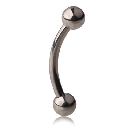 20g 18g 16g 14g Rook Piercing Jewelry Titanium Externally Threaded Curved Barbell Eyebrow Tragus Helix Conch Lobe Labret Earrings Lip Rings Body Piercing Jewelry For Women Men Ball Spike 6mm-19mm - size: 16G - 8mm Ball