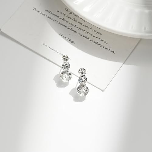 Crystal Wedding Jewelry Set, Necklace Earrings, for Accessories | Silver jewelry design, suitable almost occasions, non fading, non oxidizing, Valentine's Day gift, wedding jewelry sets - color: C