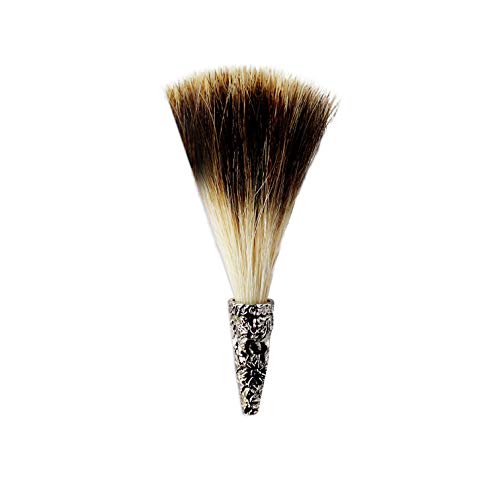 Hat Pin Gamsbart Brush with Engraved Deer by E.H.G | Metal Medallion Edelweiss Hat Pin