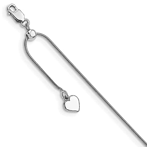 Sterling Silver Adjustable Snake Anklet