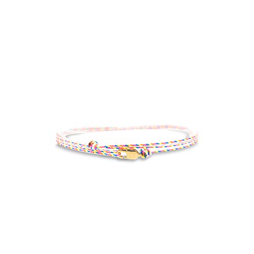 Made by Nami Surfer Anklet with Snap Hook Clasp Waterproof & Adjustable Thin String Ankle Bracelets for Women and Men Handmade Jewelry for Beach and Music Festival Accessories - color: Retro Gold