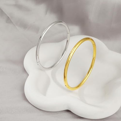 18K Gold Bangle Bracelets for Women 925 Sterling Silver Bracelets Bracelets Adjustable Boho Bracelets Stackble Cuff Bangle Bracelets for Men Women Chunky Gold Bangle Open Cuff Bracelets Christmas Gift - color: Bracelets-17