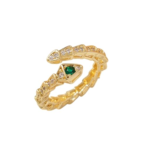 Gold Plated Snake Joint Wrap Rings for Women