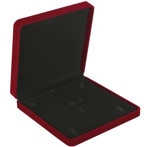 LETURE Velvet Jewelry Set Box, Velvet Gift Box for Bracelet Necklace Earring Ring (Red) - color: Red