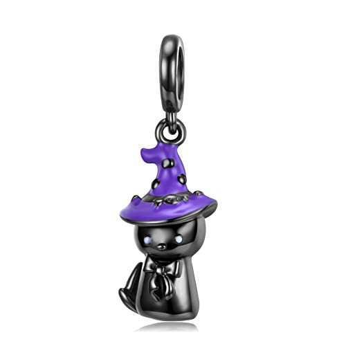 Charms for Bracelets and Necklaces Statue of Liberty CHARM and Family Clasp Safety Chain Charm Beads Charms Jewelry for Women - color: Black Naught Cat