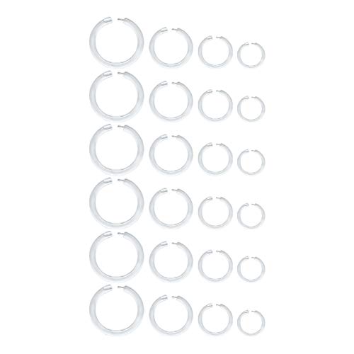 16g 20g Mix Clear Piercing Retainers Plastic Septum Retainer Clear Nose Studs for Work Flexible Lip Plastic Earring Studs for Sport Surgery Invisible Horseshoe Rings Daith Piercing Retainer - color: B2-16g(1.2mm) clear clicker 24pcs