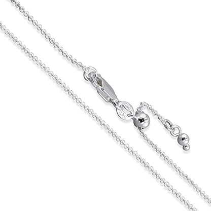 CHOOSE YOUR CLASP Sterling Silver 1.2mm Cable Chain Necklace - style: Adjustable