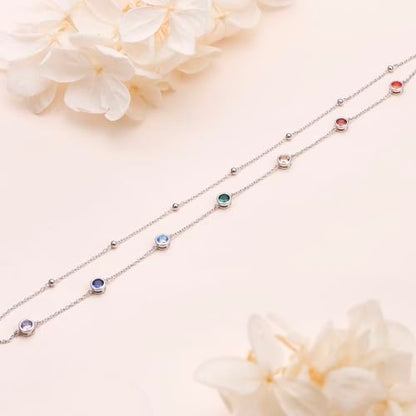 Anklets for Women 925 Sterling Silver Blue Evil Eye Infinity Butterfly Adjustable Multilayer Layered Summer Beach Ankle Bracelet Foot Chain Jewelry for Women - style: Chakra