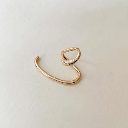 Ear Cuffs Non Piercing Dainty Cartilage Helix Ear Wrap Hypoallergenic Adjustable Clip On Earrings for Women - color: Gold for right ear