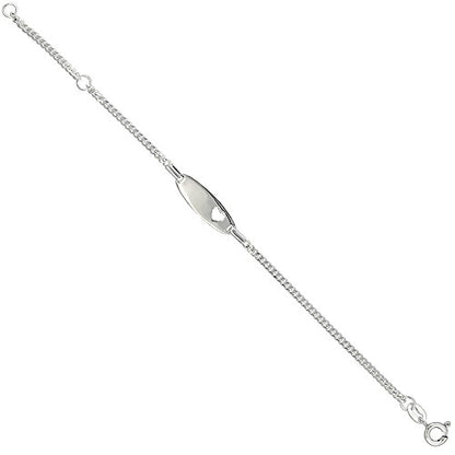 Tiny Sterling Silver ID Bracelets for Small Women Teens Fits Wrist Sizes 5-6 inch - style: Curb Chain Heart Cut out