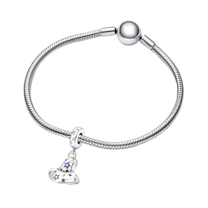 925 Sterling Silver Charms for Bracelets and Necklaces Lipstick and Perfume High Heels Dangle Pendants Heart Butterfly Bead Charms Halloween Christmas Gift for Womens - style: Halloween Magic Hat Dangle