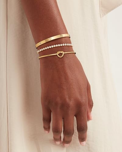 14K Gold Plated Stackable Bangle Bracelets for Women | Dainty Cuff Bracelets, Stackable for Women, Waterproof Bracelet Stack, Gold Jewelry Gifts Trendy Adjustable Accessories - color: 3-layer-A-Gold