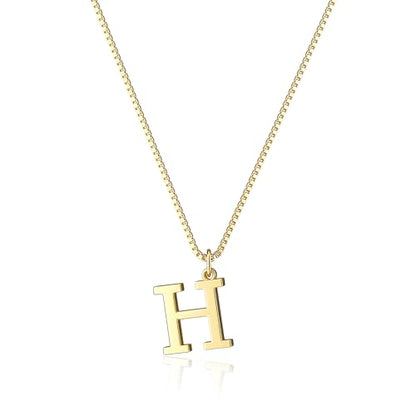Foxgirl Gold Initial Necklaces for Women, Dainty Gold Letter Necklace Tiny A-Z Pendant Choker Necklace Trendy Cute Personalized Monogram Name Necklace Gold Jewelry Necklace for Women Gift | Tiny Letter Pendant on a Dainty Choker Chain, Personalized Everyd