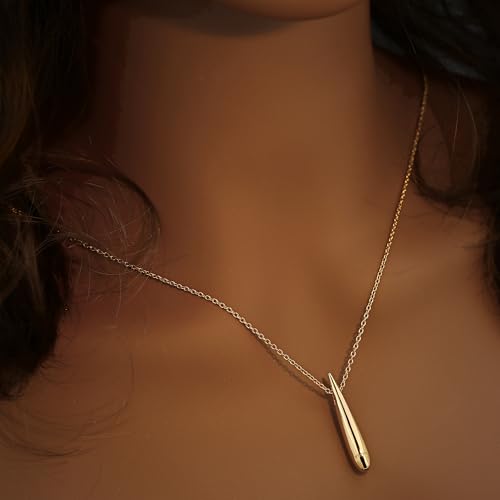 EVEYE S925 Sterling Silver Necklace For Women, Teardrop Pendant Necklaces, Pear Pendant Necklace Jewelry Minimalist style Gift - color: Gold