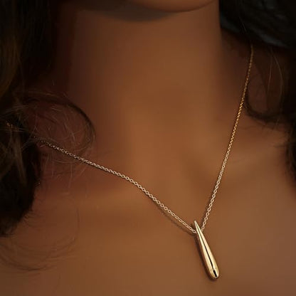 EVEYE S925 Sterling Silver Necklace For Women, Teardrop Pendant Necklaces, Pear Pendant Necklace Jewelry Minimalist style Gift - color: Gold