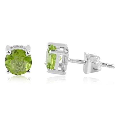 AAA Grade Natural Gemstone Studs Earring, Prong Setting Lightweight Earring, Handmade Bohemian Jewelry, Healing Crystals & Stones, Christmas Gift for Women