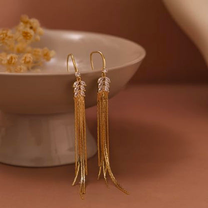 Dangle Earrings for Women,Dainty 14K Gold Plated Long Earrings Statement Gold Drop Earrings Unique Long Earrings For Women Trendy Jewelry Fashion Accessories - color: dangle2-Gold