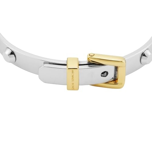 Michael Kors Silver-Tone Bracelet for Women; Bracelets; Jewelry for Women - color: Two Tone Bangle