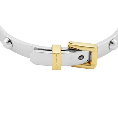 Michael Kors Silver-Tone Bracelet for Women; Bracelets; Jewelry for Women - color: Two Tone Bangle