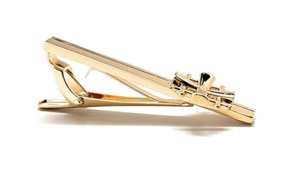 Gold Jerusalem Cross Tie Clip – Handmade Christian Tie Bar for Men, Religious Gift for Pastors, Missionaries, Weddings, Church Leaders, Groomsmen – Faith Jewelry for Him