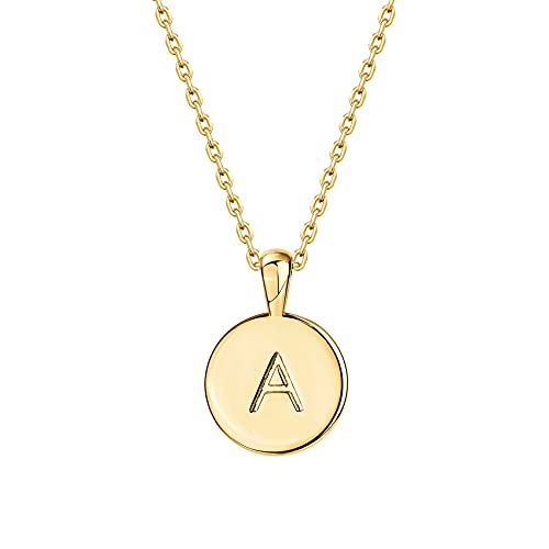 PAVOI Initial Necklace for Women, 14K Gold Plated Alphabet Letter Pendant | Letter Necklace for Women, Name Necklace, Necklace with Initials - style: - A