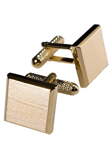 [TAVARAT] Cufflinks for Men cuff links mens Black Silver Light Gold Tps-166 - style: light gold (Tps-166)
