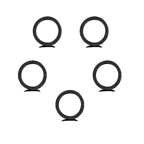 5Pcs Stainless Steel 16G 18G Sleeper Hoop Earrings for Women Men Septum Hinged Clicker Nose Lip Ring Helix Daith Cartilage Tragus Piercings Tiny Small Huggie Hoops Hypoallergenic Sensitive Ears Jewelry - style: 10mm in black 18G