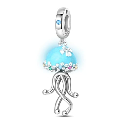 Pandach Animal Charm Bead fits Charms Bracelets for Woman-925 Sterling Silver Dangle Pendant Bead,Jewelry Beads Gifts for Women Bracelet&Necklace - style: Jellyfish Pendant