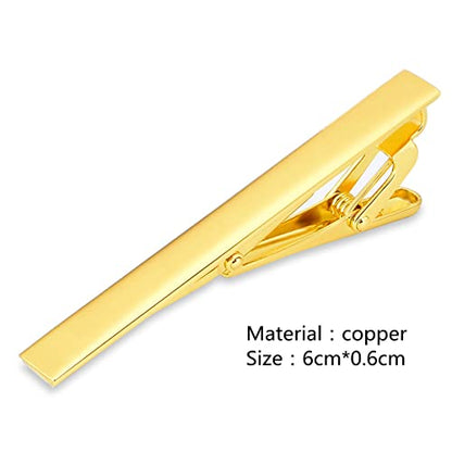 Gold Tone Regular Tie Clips Men-Skinny Tie Bar Suitable for Wedding Anniversary Business Meetings and Daily Life Necktie Accessories - style: pure
