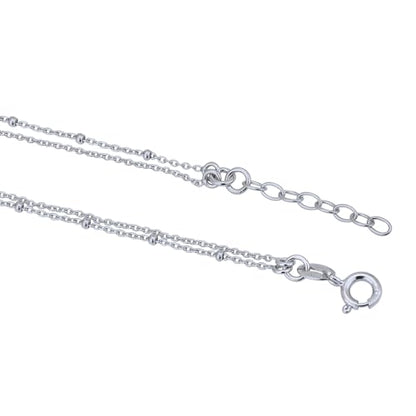 Vanbelle Genuine Sterling Silver Jewelry - Rhodium Plated with 925 Stamp - Interlinked Hearts Charm Bracelet - Handcrafted with Multi Chain for Women - 6.5" long + 1" extender