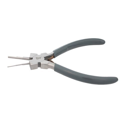 The Beadsmith Micro Wire Looping Pliers | Create 6 Sizes (Ranging 1-4mm) of Loops & Jump Rings, 5.5" long (140mm), Polished Steel Head & PVC Comfort Handle - size: 1-4mm Wire Looping Pliers