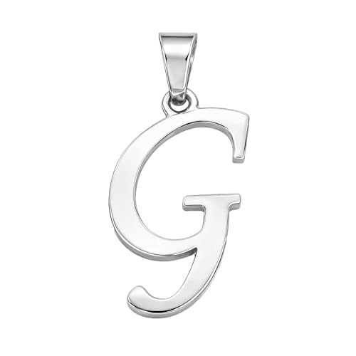 Stainless Steel Initial Letter Connector Charms Alphabet Pendant Diy Craft for Jewelry Making Necklaces Bracelets Keychain - color: Stainless Steel G