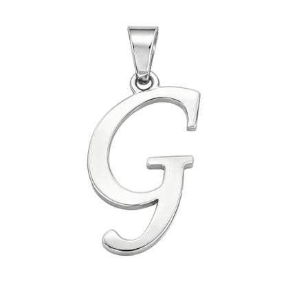 Stainless Steel Initial Letter Connector Charms Alphabet Pendant Diy Craft for Jewelry Making Necklaces Bracelets Keychain - color: Stainless Steel G