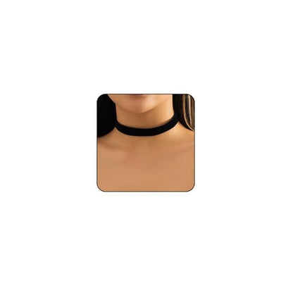 Black Choker Necklaces for Women 90s Red Black Velvet Choker Necklace Thick Thin Chocker Tube Heart Circle Choker Necklace Lace Tatto Collar Necklace Goth Choker Jewelry - style: B1-2