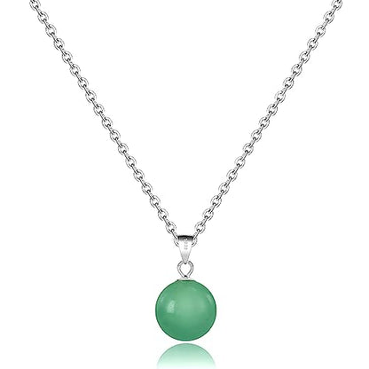 Natural Jade Necklace for Women Sterling Silver Adjustable Handmade Green Jade Pendant Necklaces Healing Crystal Necklace Good Luck Gift for Her - style: Jade Necklace